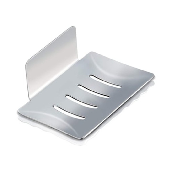 Suport pentru burete, pentru sapun, din inox, design decorativ, argintiu