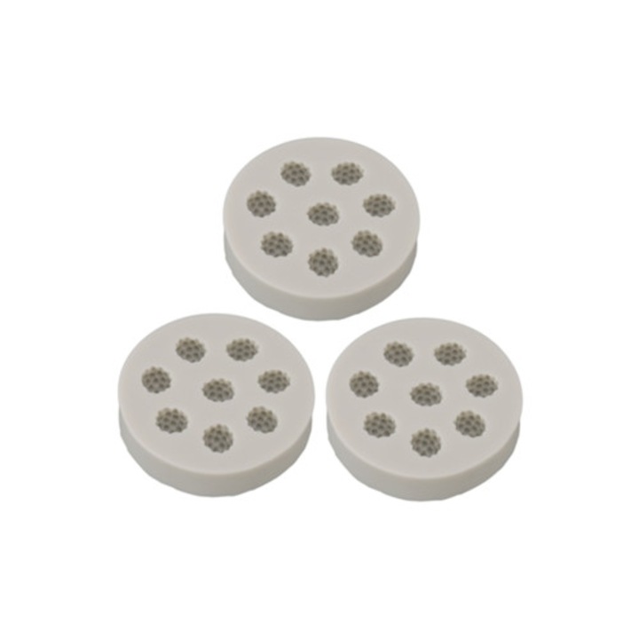Set 3 forme prajituri din silicon, model zmeura, flexibile si moi