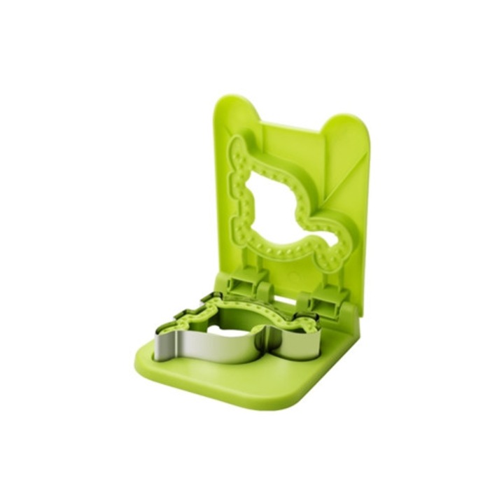 Forma pentru taiat sandvisuri fara coaja, verde, inox