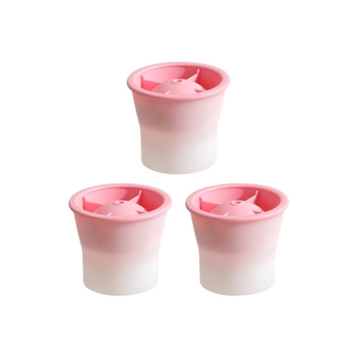 Szilikon kör alakú jégkockaforma, fedővel, könnyen kioldható, készlet