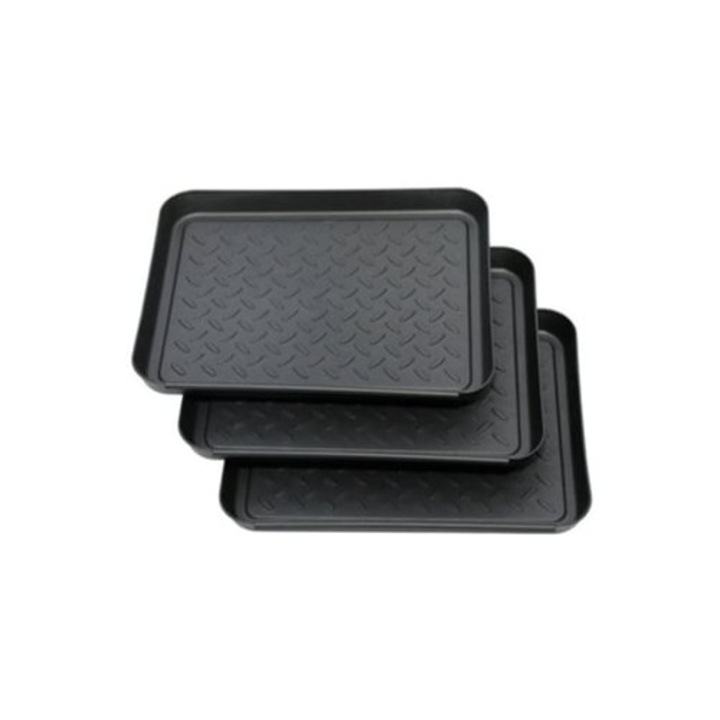 Set 3 covorase multifunctonale, interior/exterior, negru