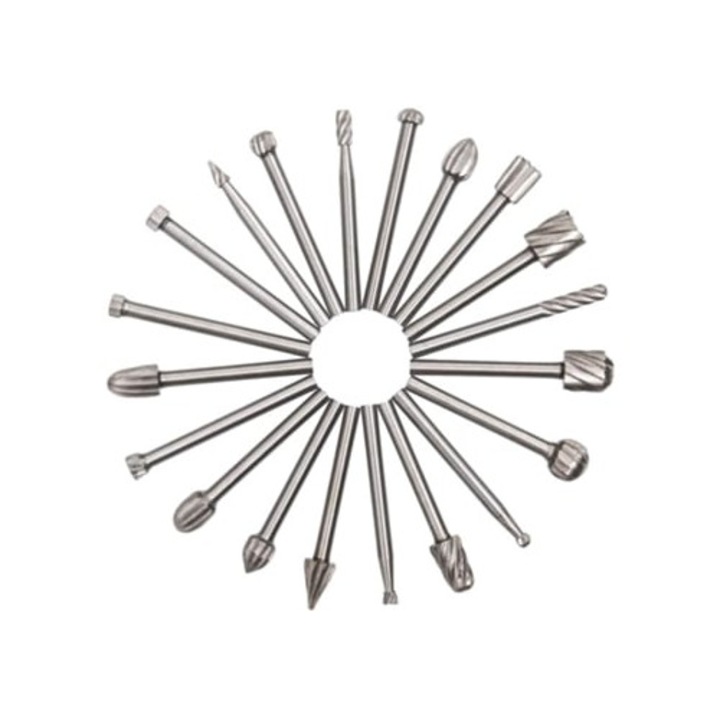 Burghie de precizie pentru sculptura in lemn, din otel HSS, set pentru gravare