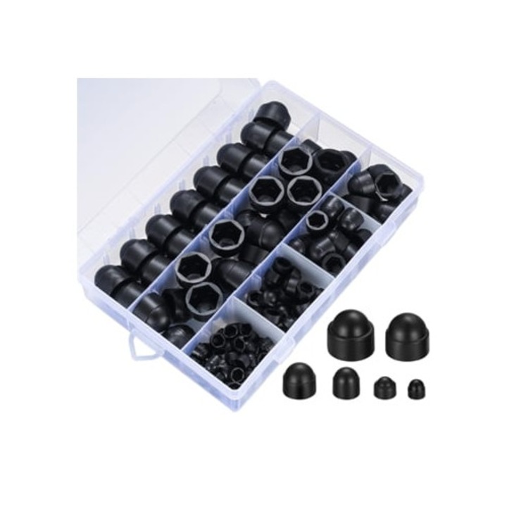 Set capace pentru suruburi, 6 dimensiuni, cu cutie de depozitare