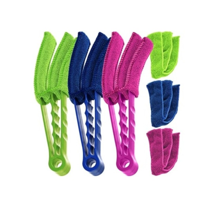 3 darabos redőnytisztító kefe készlet 6 mikroszálas kesztyűvel