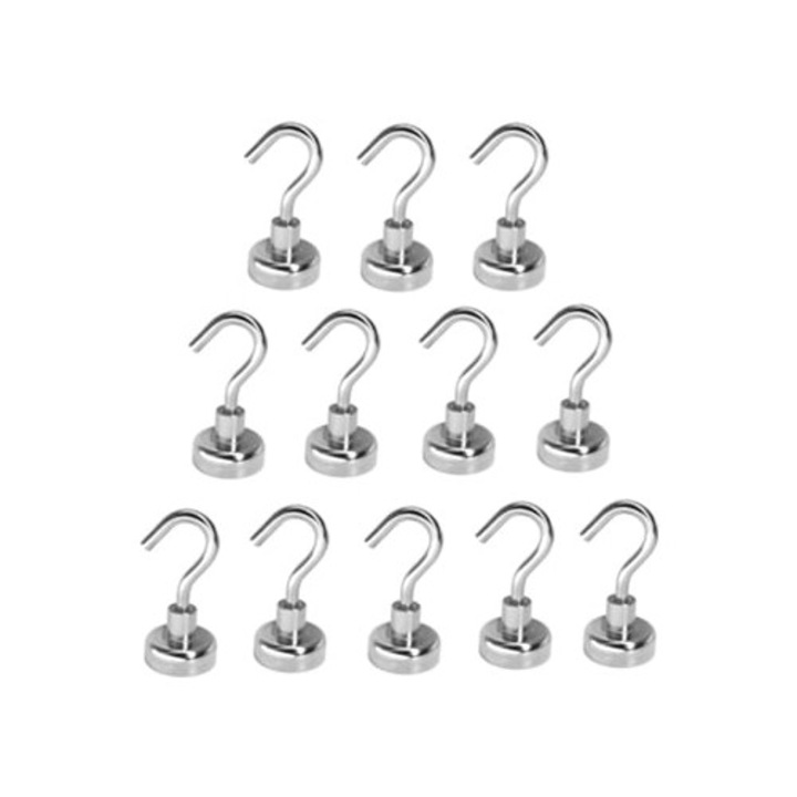 Carlige magnetice, neodim, utilizare multipla, forta magnetica puternica, set