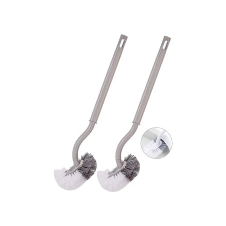 Perii din plastic cu maner lung, gri