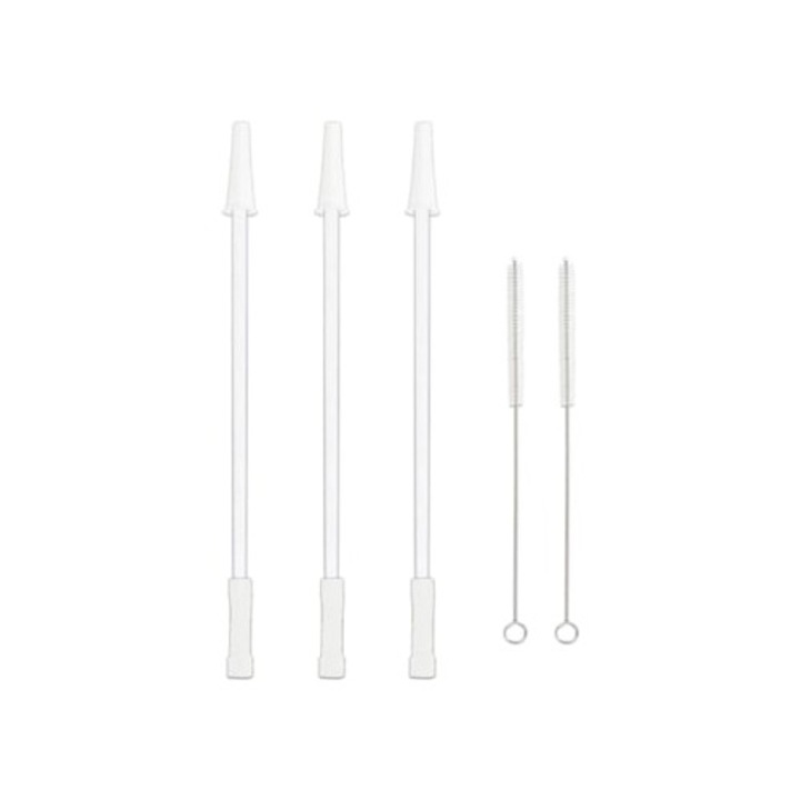 Set de 3 paie reutilizabile pentru sticle de apa