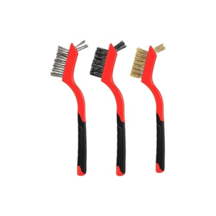 Set de 3 perii metalice, 18cm