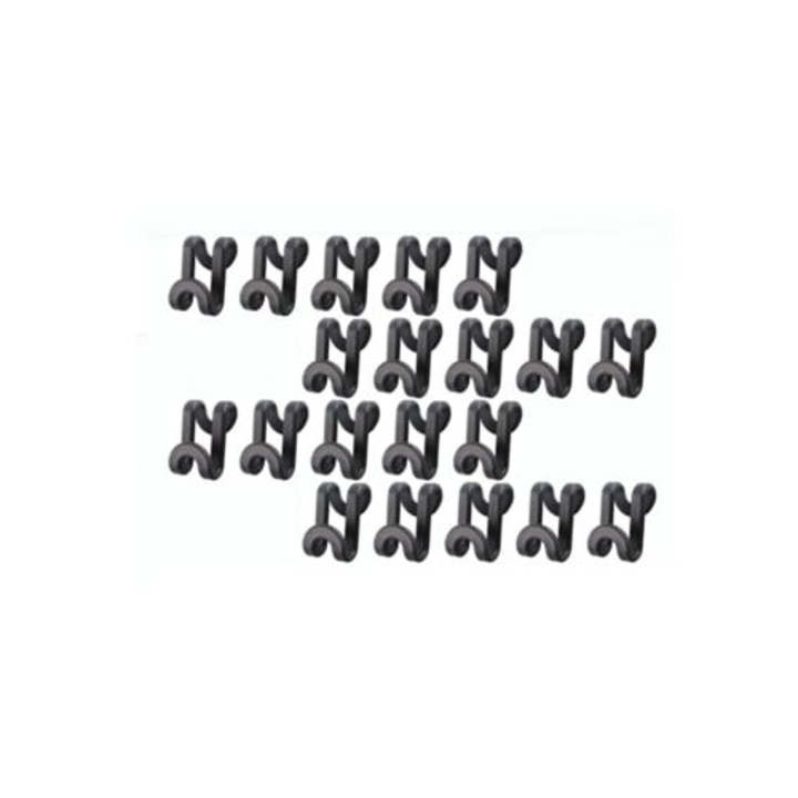 Mini carlige pentru haine, plastic negru