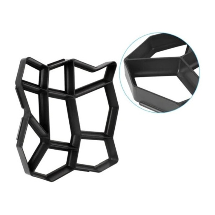 Mold pentru pavaj, 42.5x42.5x4cm, cauciuc