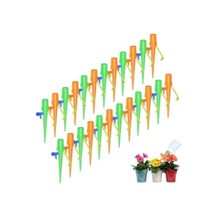 Sistem de udare automata pentru ghivece, 24 bucati, viteza ajustabila, control valva de eliberare lenta