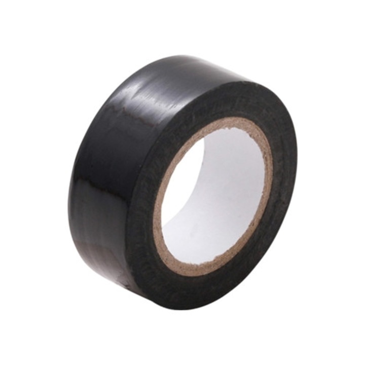 Banda adeziva PVC, rezistenta la apa si abraziune, pentru proiecte electrice, 19mm x 20m