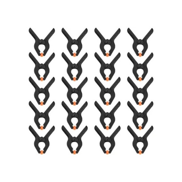 Cleme mini din nailon pentru artizanat, design ergonomic, negru