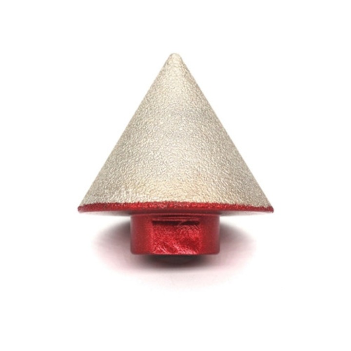 Burghiu cu diamante pentru chamfer, tehnologie vacuum brazed, pentru sticla, granit si marmura, set.