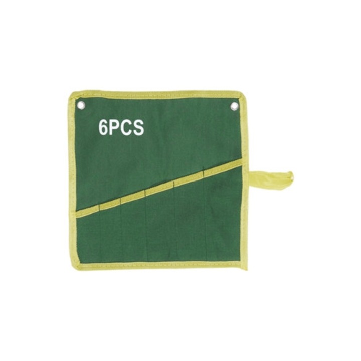 Szerszámrendező, 6 zsebes, 600D Oxford anyag, többszínű