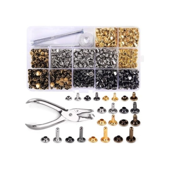 Perforator manual, metal rezistent la rugina, capacitate de perforare multiple foi, cu suport pentru chipsuri