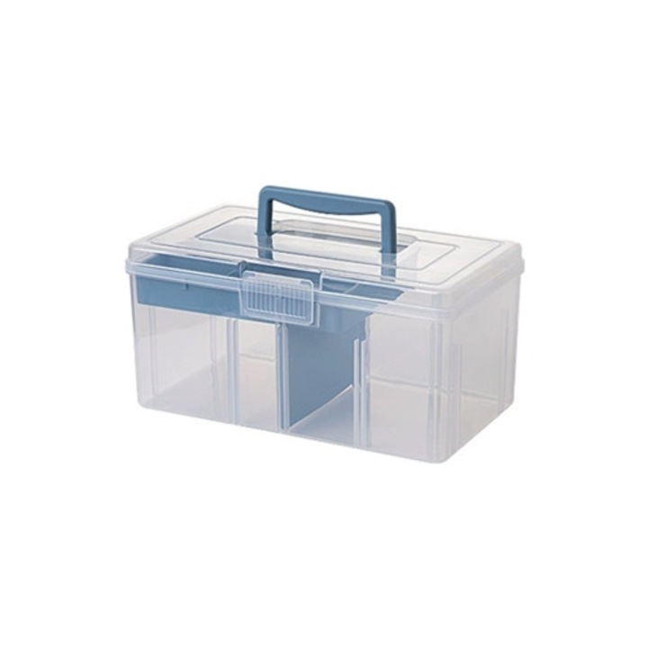 Set multifunctional pentru ceai cu cutie de depozitare, cana portabila pentru exterior, transparent, 2 straturi