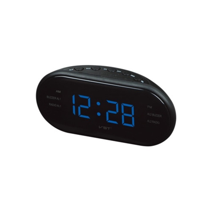 Ceas desteptator LED cu radio, control radio