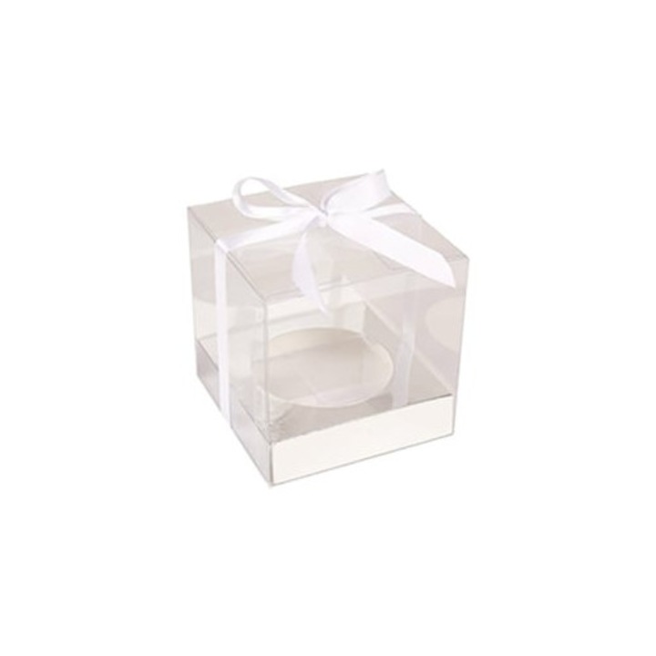 Cutie alimentara transparenta pentru petreceri, ideale pentru gustari mici, cu baza