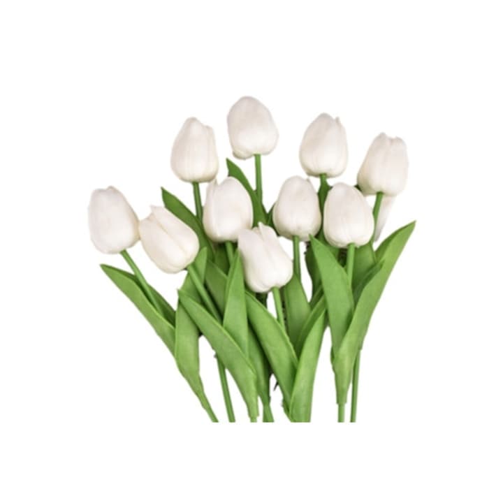 Set 10 Piese Flori Artificiale Latex Realiste, Lalele False