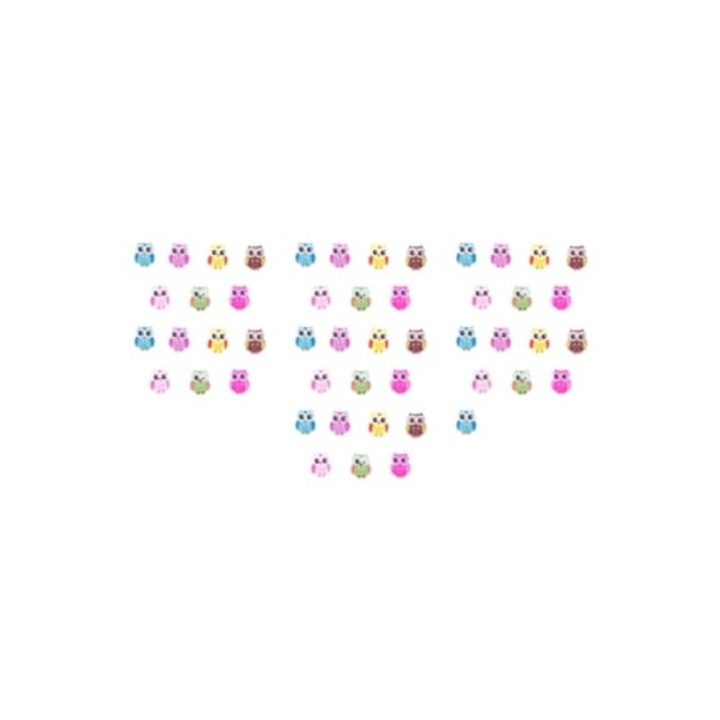 50 db bagoly alakú fa gomb készlet gyerekeknek, kézműves dekoráció