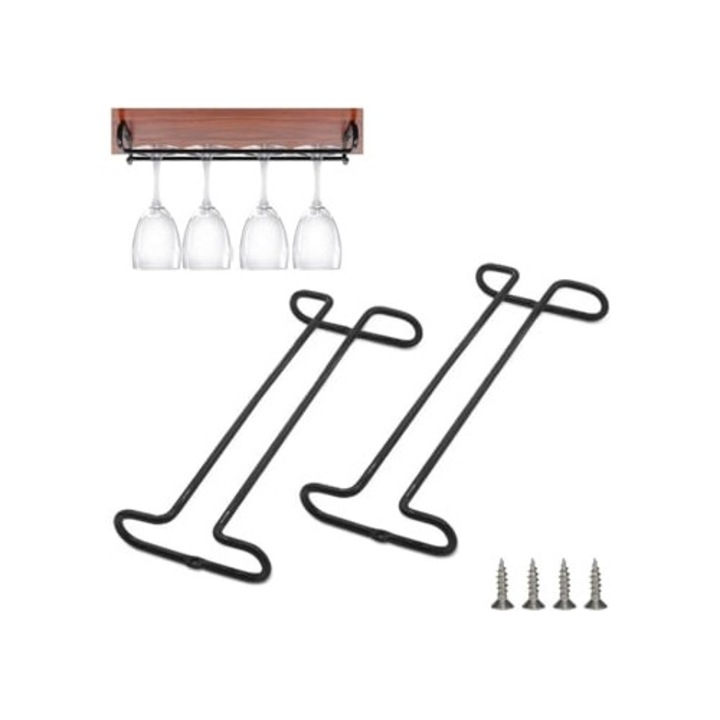 Fém italtartók, csavarokkal, fekete, szett