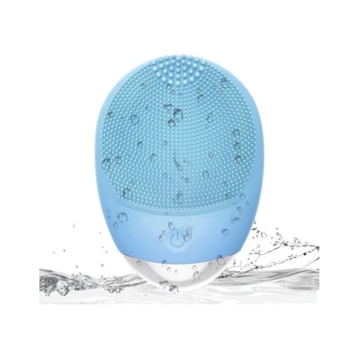 Perie electrica de curatare faciala Gertiz, reincarcabila USB, impermeabila, vibratii ultrasonice
