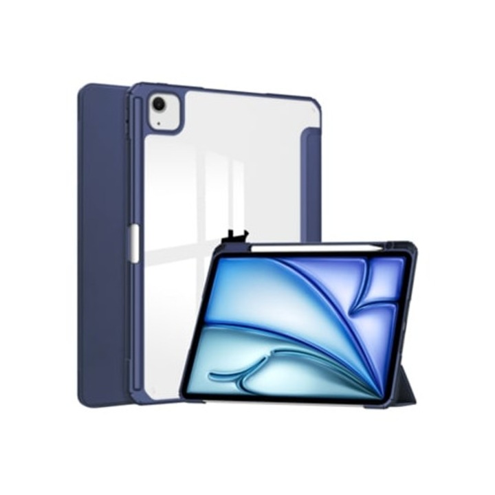 Калъф за таблет за iPad Air 13 2024, TPU, тъмносин