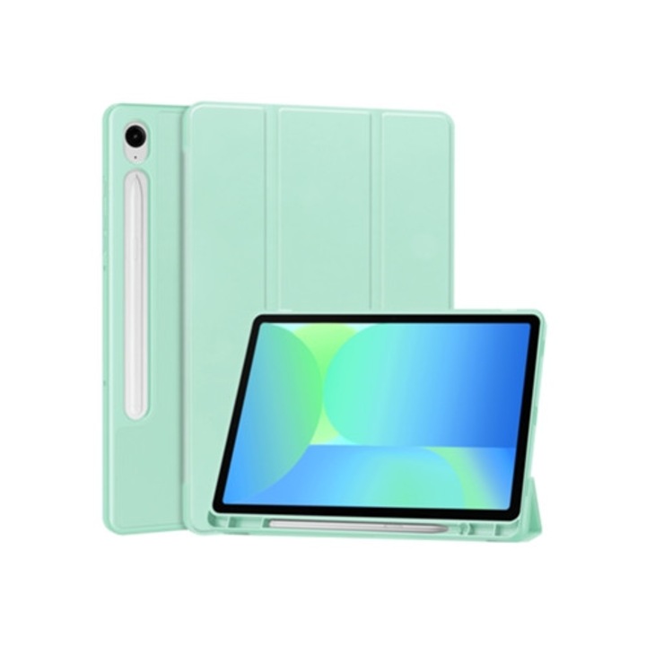 Калъф за таблет Gertiz за Samsung Galaxy Tab S9/S9 FE 2023, зелен, солидна защита