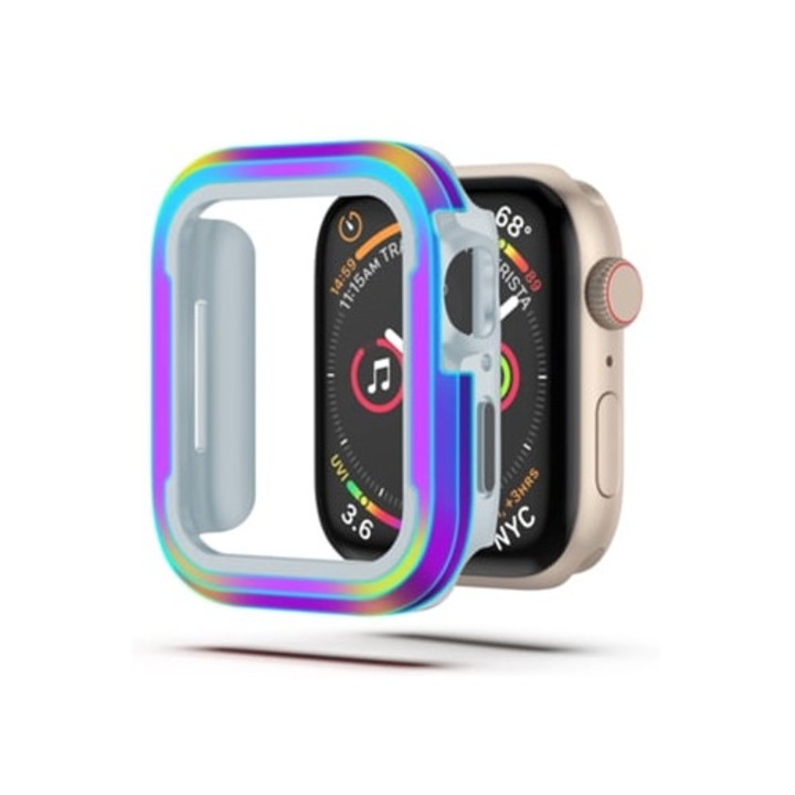 Tok Apple Watch Series 7/8/9 41mm-hez, fém esésálló védelem, többszínű