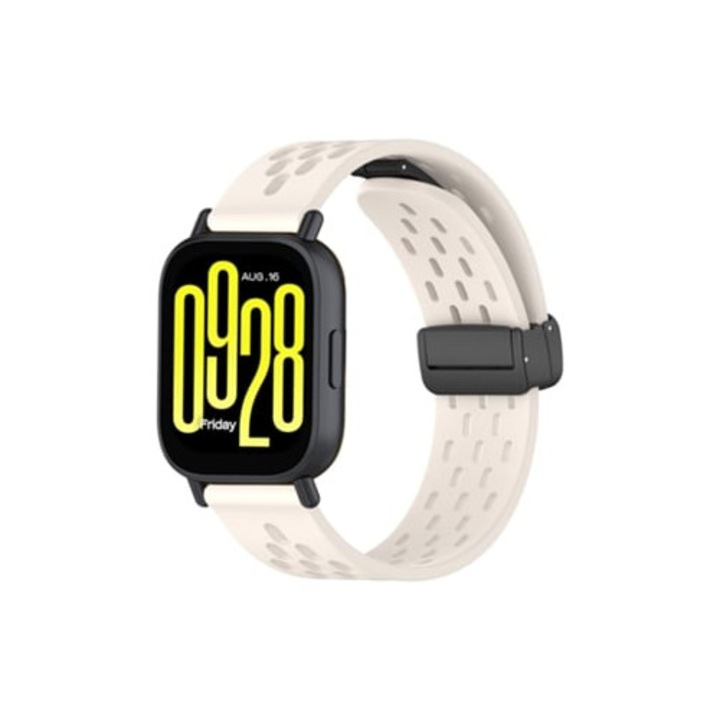 Магнитна силиконова каишка за смарт часовник, 22мм, Gertiz, Starlight