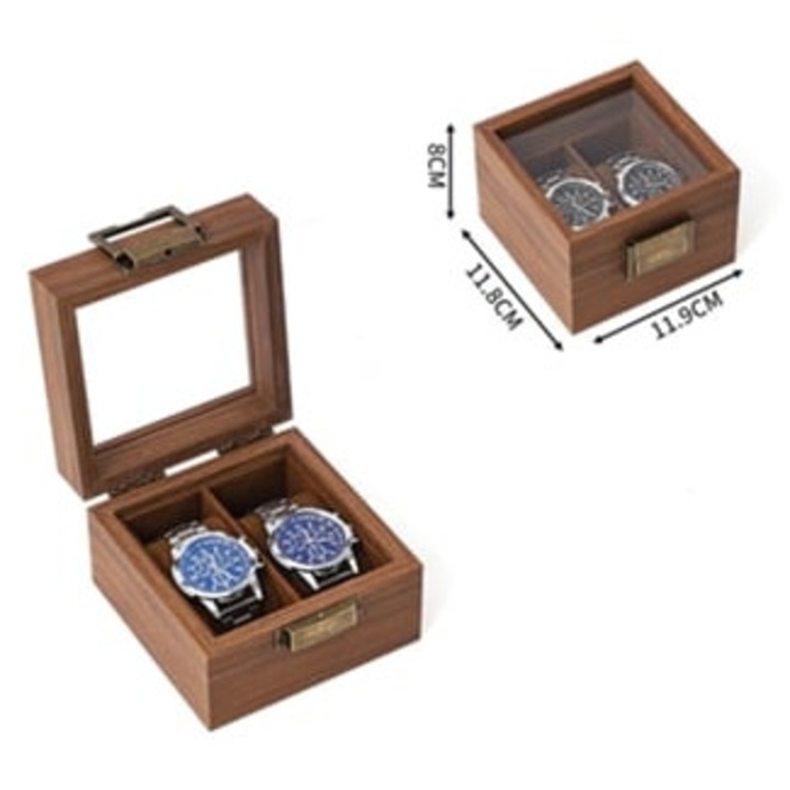 Дървена кутия за часовници, 2 места, Gertiz