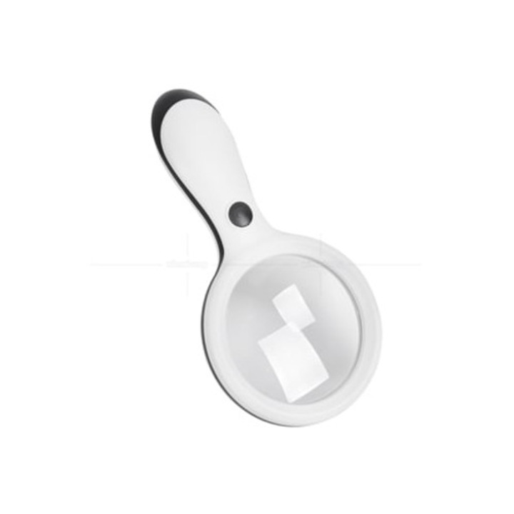 Lupa portabila 10x cu 18 LED-uri si 3 moduri de iluminare, alb