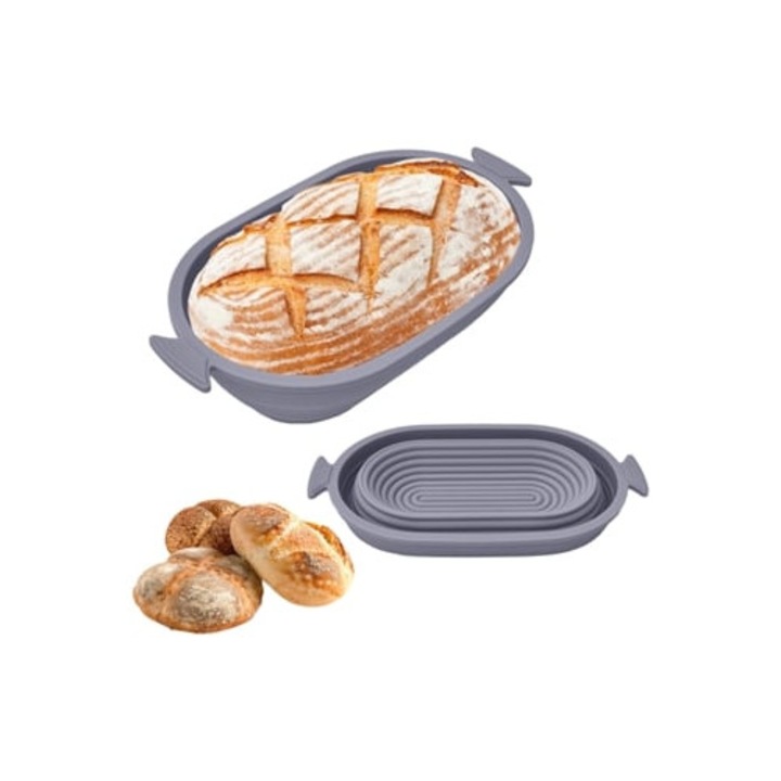 Kelesztőkosár kenyérhez 24.3cm, összecsukható, tapadásmentes