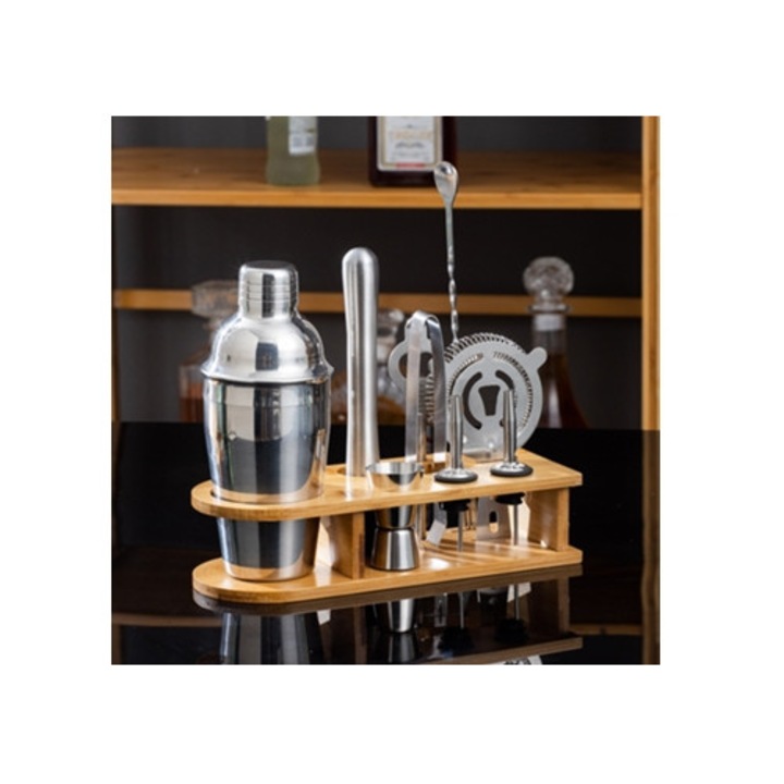 Set de 10 shaker-e profesionale din otel inoxidabil, 550ml