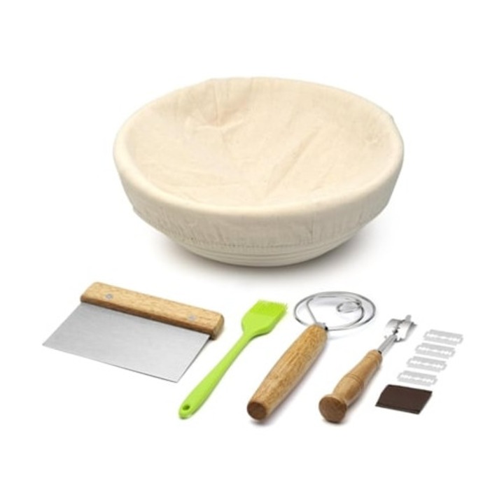 Set cosuri servire 9 inch cu unelte pentru paine, Gertiz, 6 piese