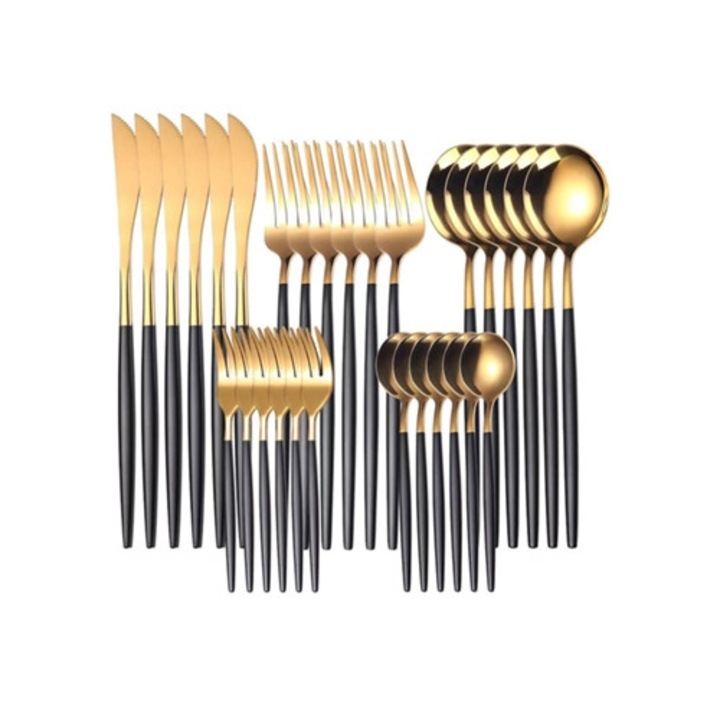 Комплект прибори за хранене от неръждаема стомана Gertiz, 30 части