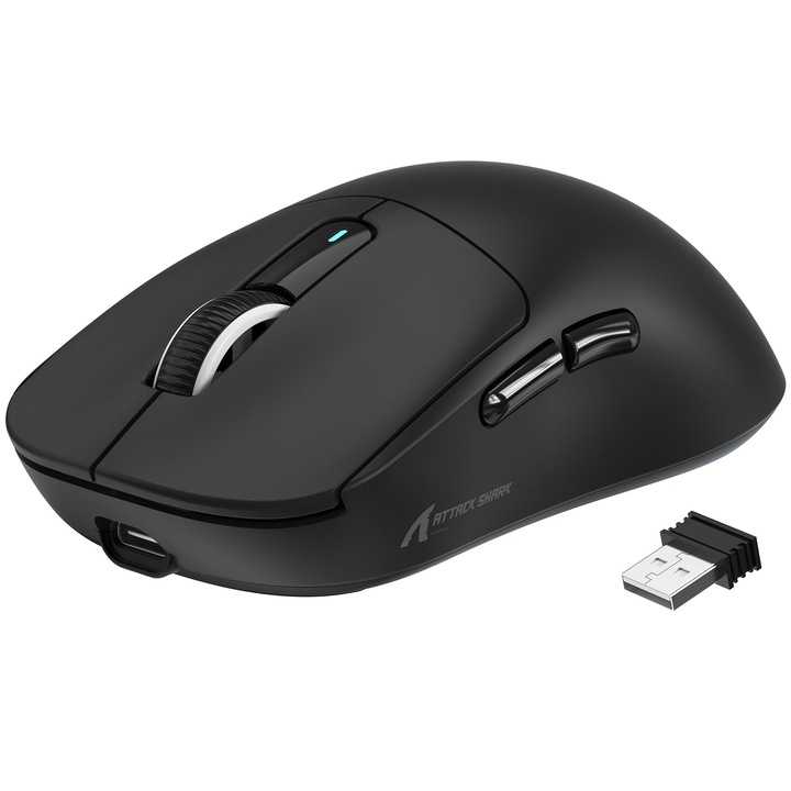 Mouse de gaming VGN GAMEPOWER X Attack Shark X3, 26000Dpi, negru - eMAG.ro