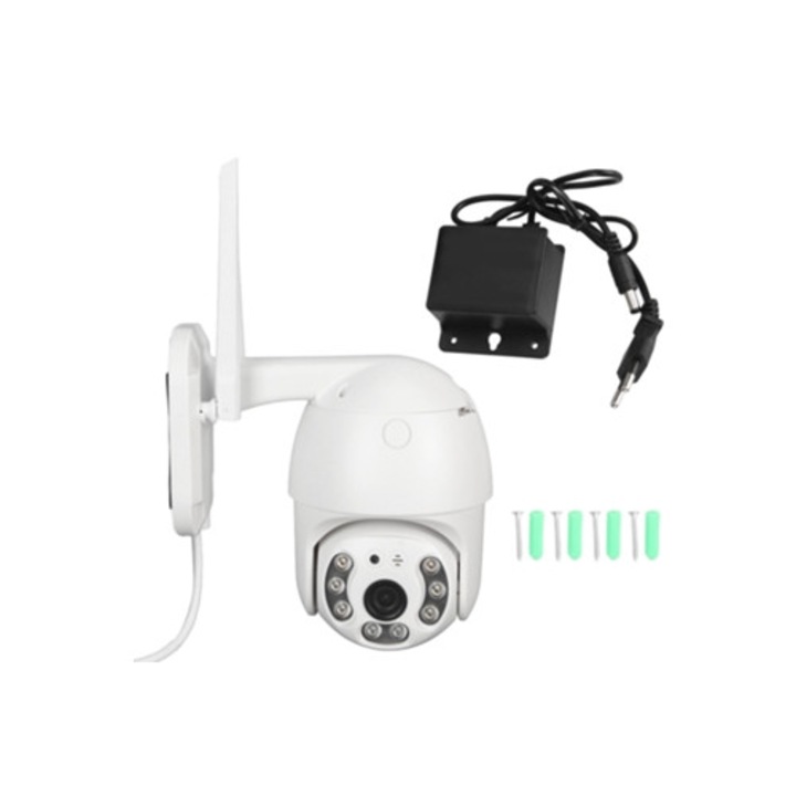 2MP 1080P Wifi PTZ камера за наблюдение, 4x цифрово увеличение, нощно виждане със златна светлина