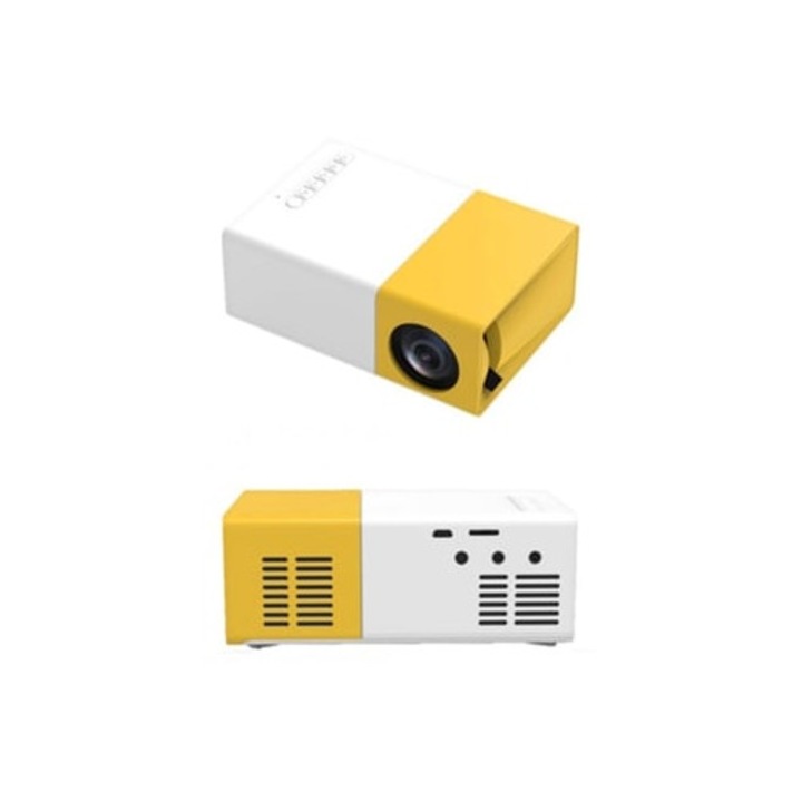 Videoproiector Yg300 Pro Android, portabil, HDMI, USB, alb, cu alimentare EU