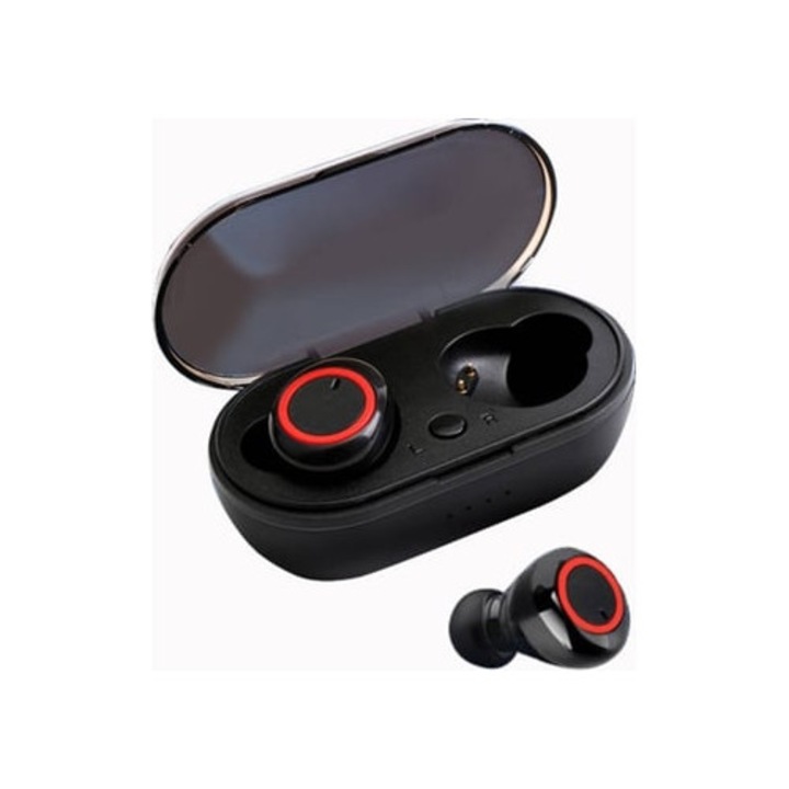 Vezeték nélküli fülhallgató, fülbe helyezhető, mikrofon, zajszűrés, fekete