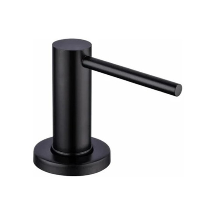 Konyhai szappanadagoló, 500 ml, fekete, tálakkal