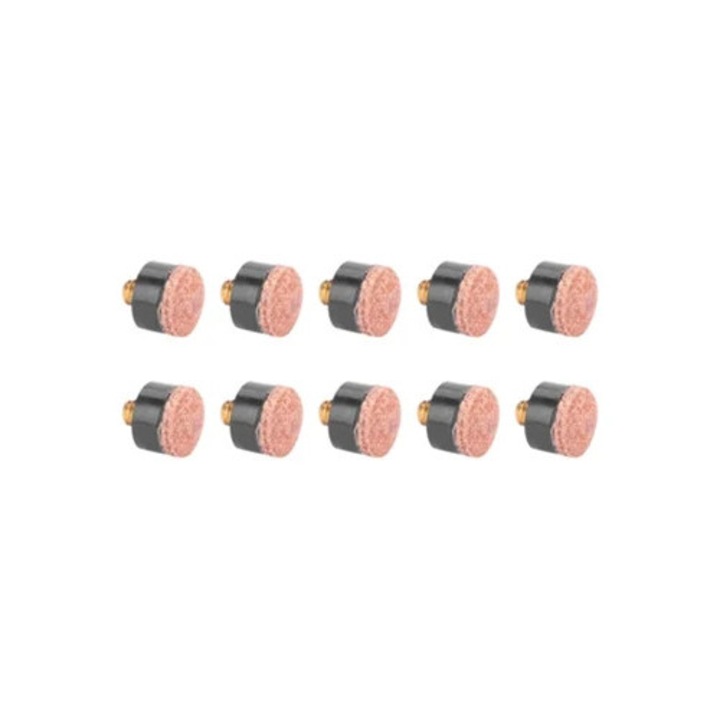 Set 10 varfuri de tac de biliard, accesorii biliard, 13mm, Eioororriy