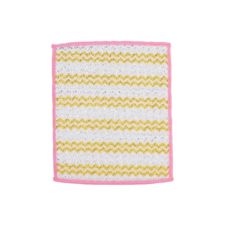 Lavete din fibra de bambus absorbante si antiaderente, roz