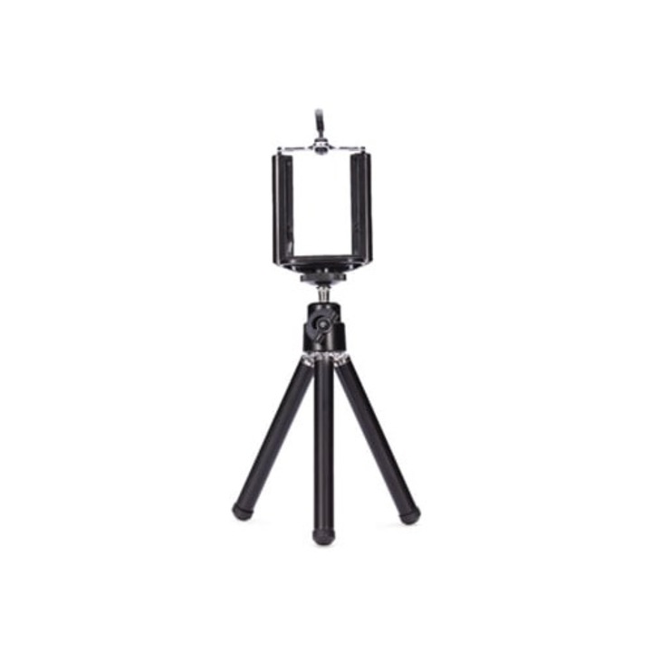 Trepied mini pentru smartphone, culoare neagra