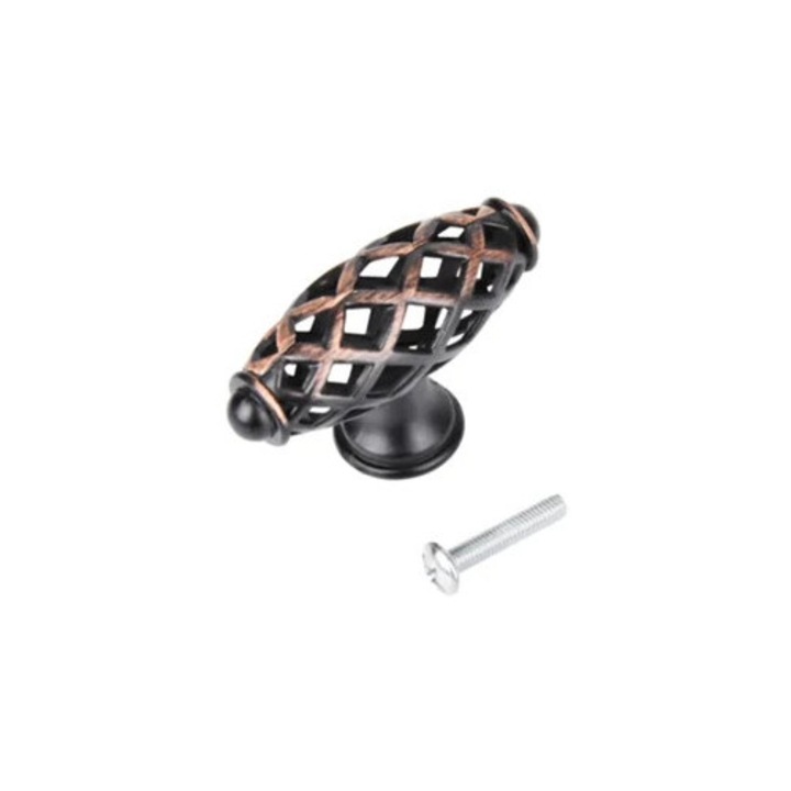 Maner pentru usa de dulap in forma de colivie vintage, set de 1 buc.