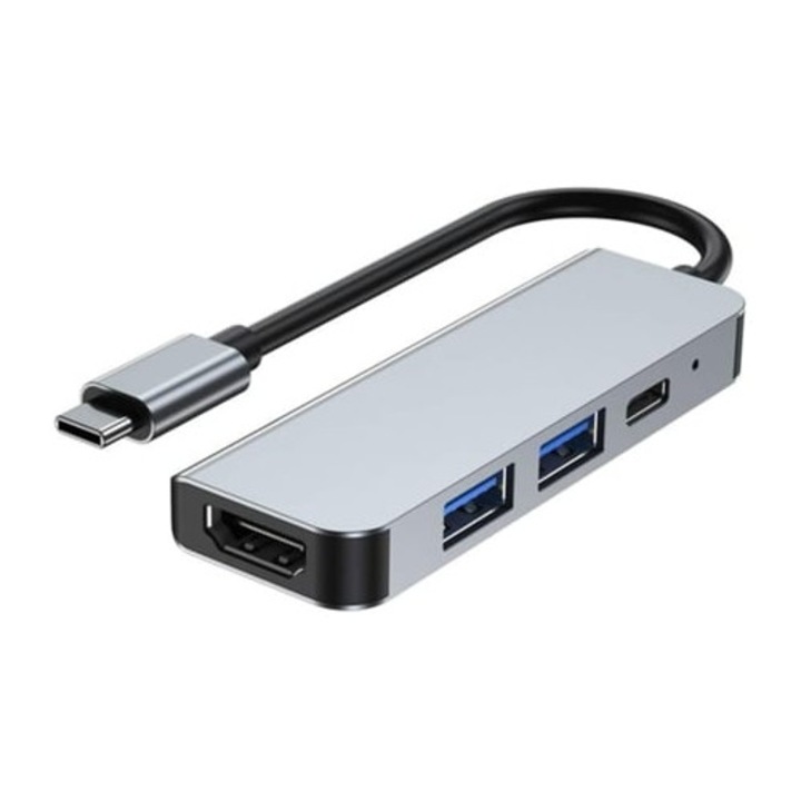 USB 3.0 elosztó, splitter, extender, szürke