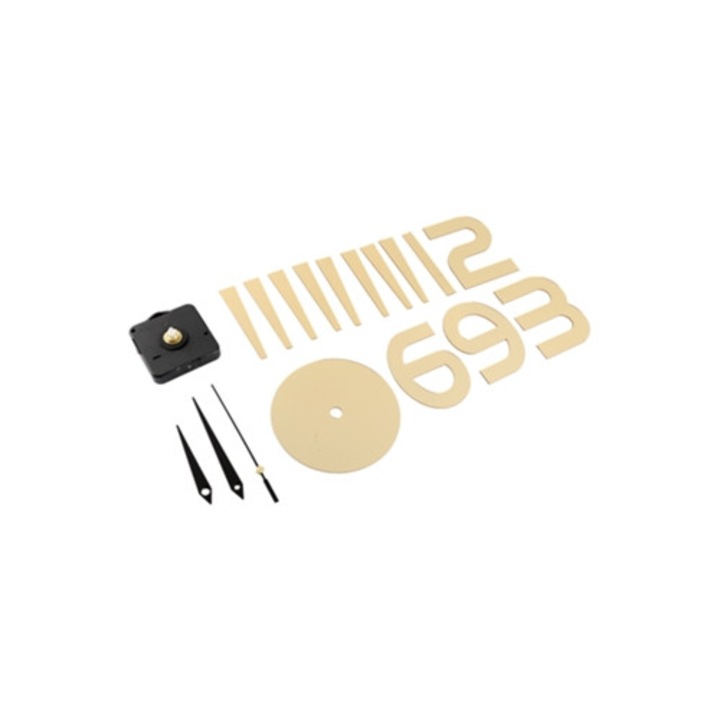 Nagy 3D dekoratív óra, öntapadós, modern otthoni és műhely dekoráció, arany