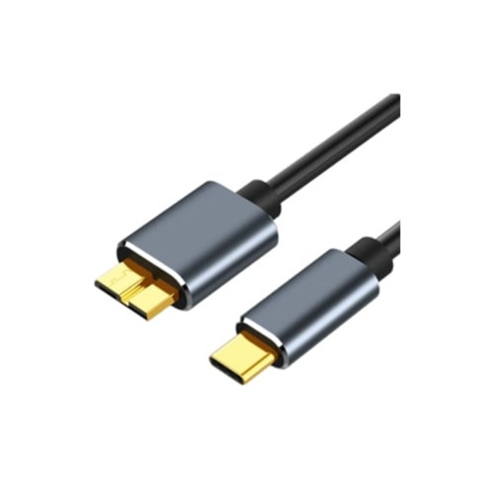 USB-C – USB Micro-B 3.0 merevlemez kábel laptopokhoz, 1m