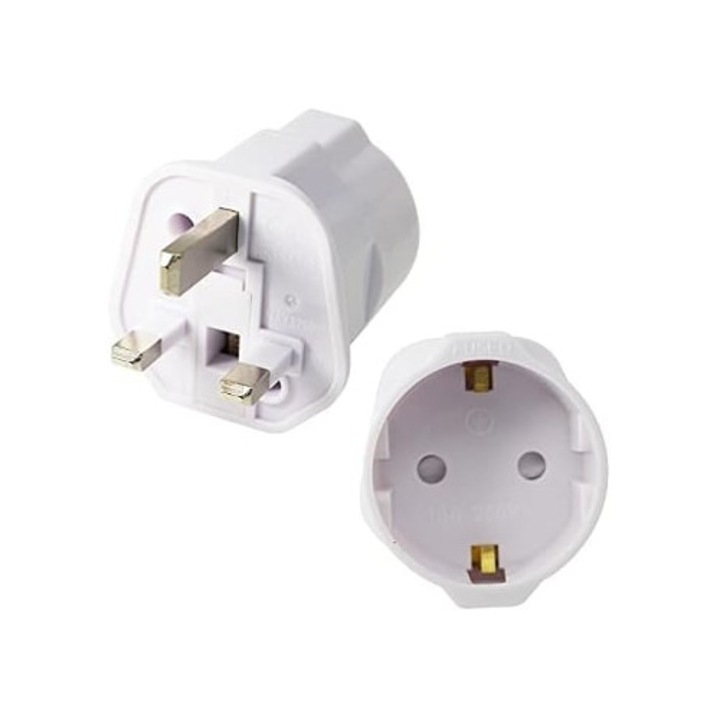 2 db hálózati adapter készlet, réz, fehér